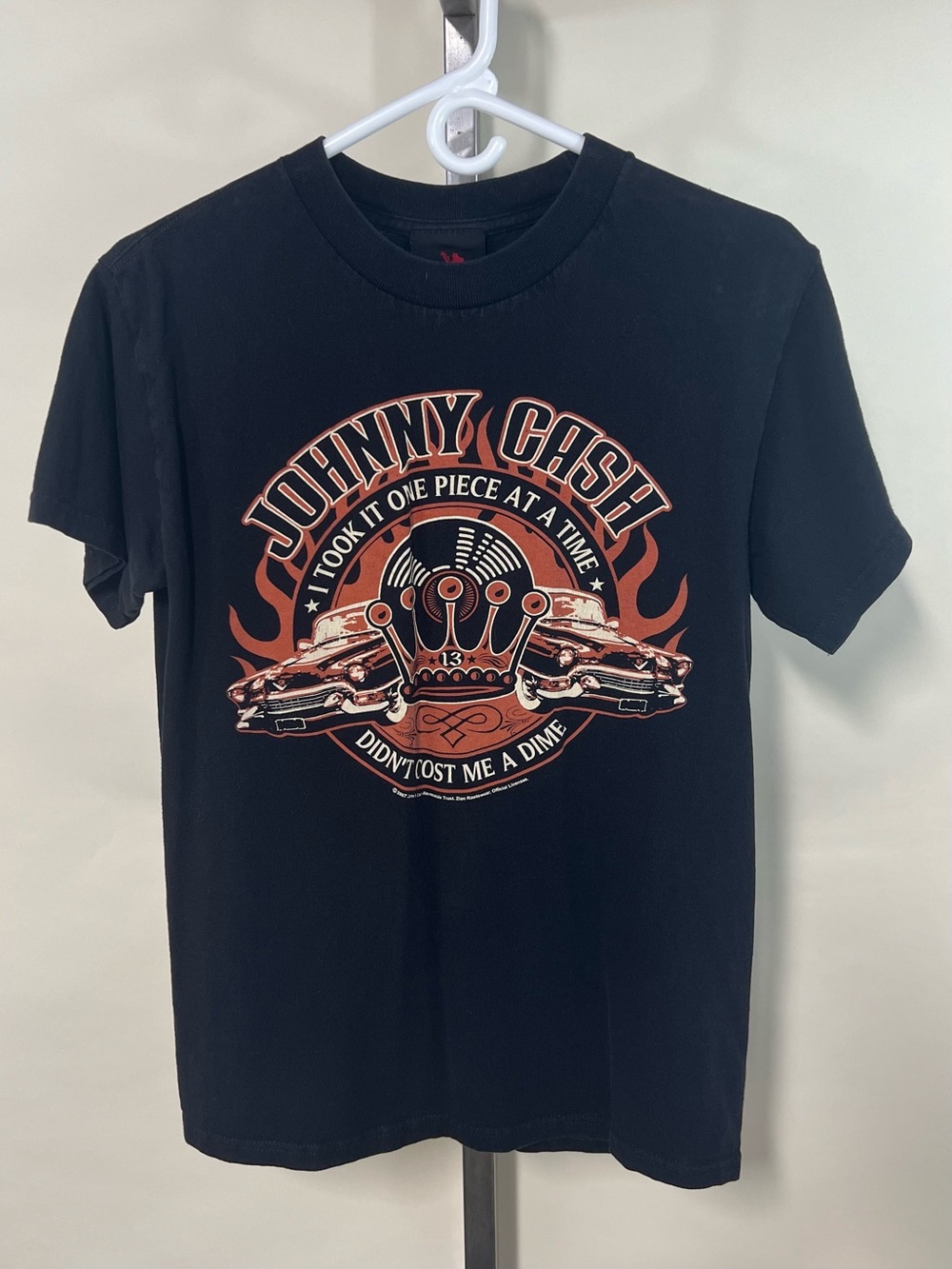 Johnny Cash Zion Rootswear T-Shirt “I Took It One Piece At A Time” Black SMALL